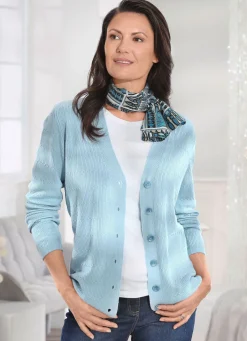 Best BADER Strickjacke aus Schurwolle (Merino) HELLBLAU