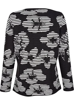 Sale BADER Strickjacke in Feinstrick SCHWARZ-WEISS