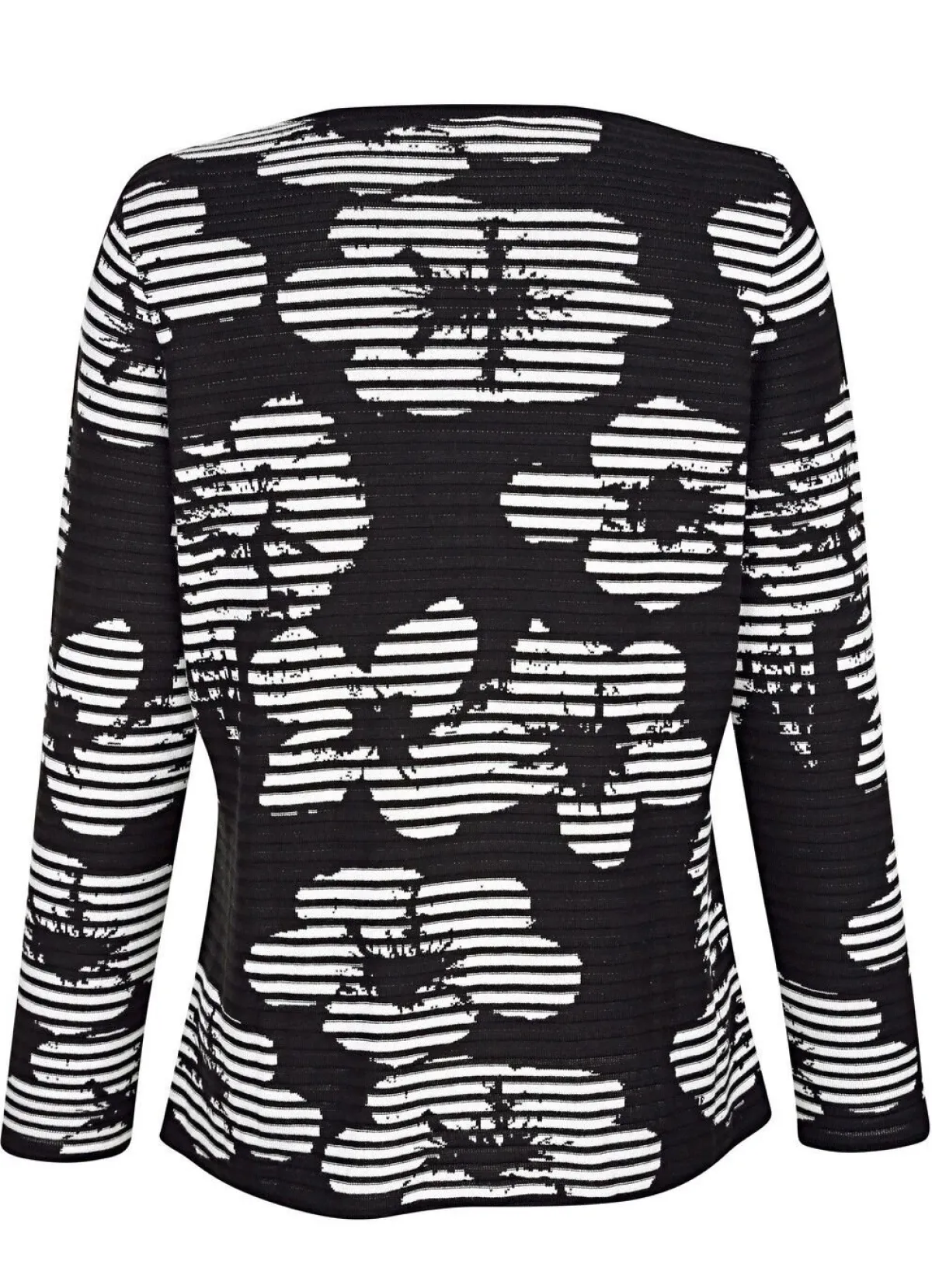Sale BADER Strickjacke in Feinstrick SCHWARZ-WEISS