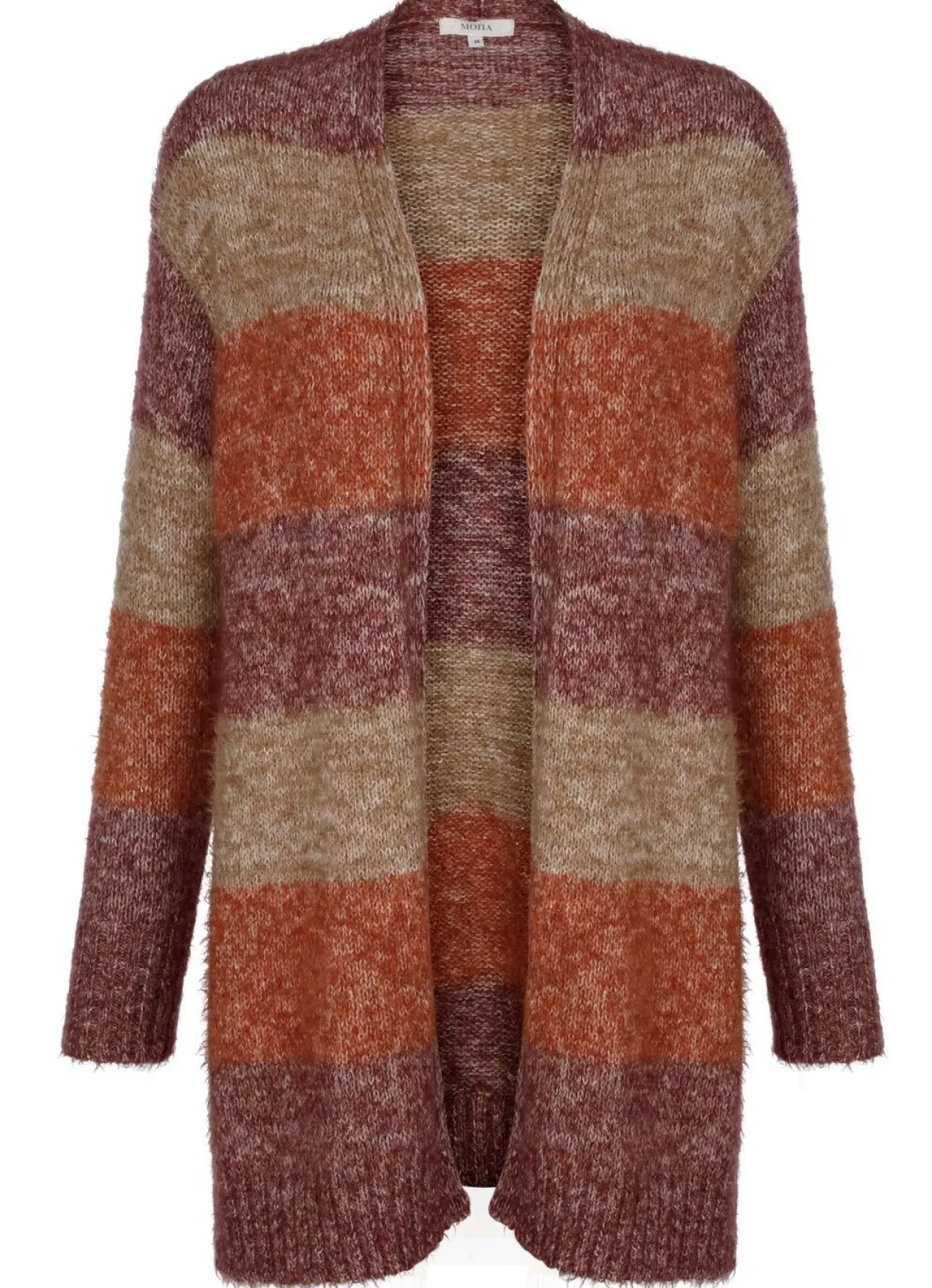 Outlet BADER Strickjacke in Garnmix BEERE-TERRAKOTTA-CAMEL