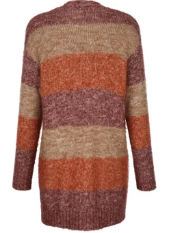 Outlet BADER Strickjacke in Garnmix BEERE-TERRAKOTTA-CAMEL