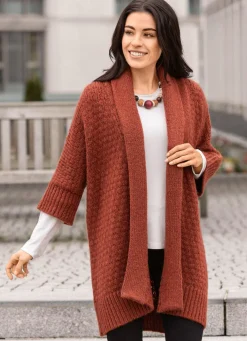 Sale BADER Strickjacke in Longform TERRA MELIERT