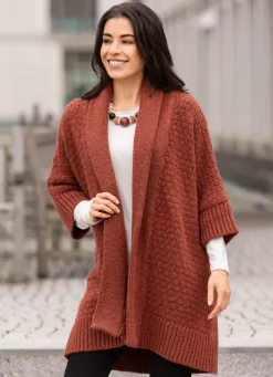 Sale BADER Strickjacke in Longform TERRA MELIERT