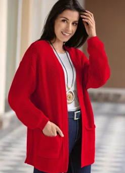Outlet BADER Strickjacke in Perlfang ROT