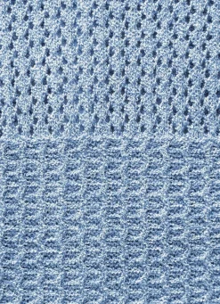 Sale BADER Strickjacke mit aufwendigem Mustermix JEANSBLAU MELIERT