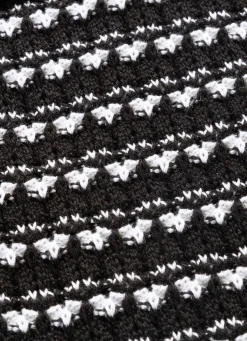 BADER Strickjacke mit aufwendigem Strukturmix SCHWARZ-ECRU