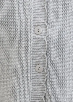 BADER Strickjacke mit dezenten Glitzereffekten GRAU MELIERT