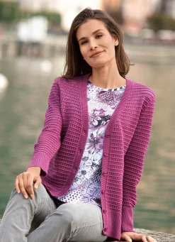 Outlet BADER Strickjacke mit leichtem Glanz AZALEE