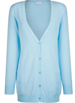 Discount BADER Strickjacke mit Modal HELLBLAU