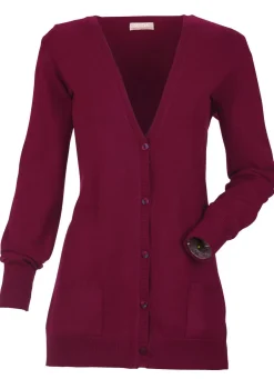 Outlet BADER Strickjacke mit Modal BEERE