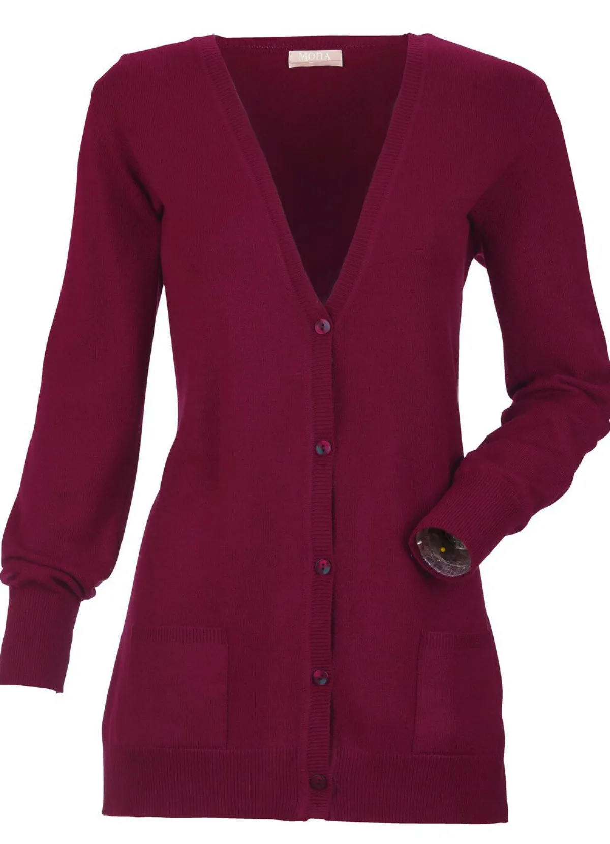 Outlet BADER Strickjacke mit Modal BEERE