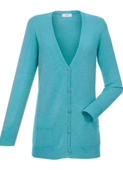 Outlet BADER Strickjacke mit Modal TÜRKIS