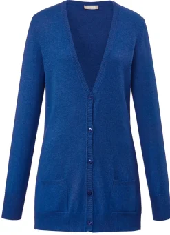 Hot BADER Strickjacke mit Modal BLAU