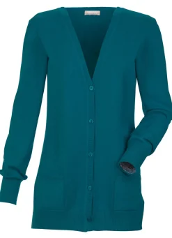 Best BADER Strickjacke mit Modal PETROL