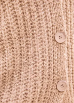 Online Tizia Strickjacke mit Paillettengarn BEIGE MELIERT