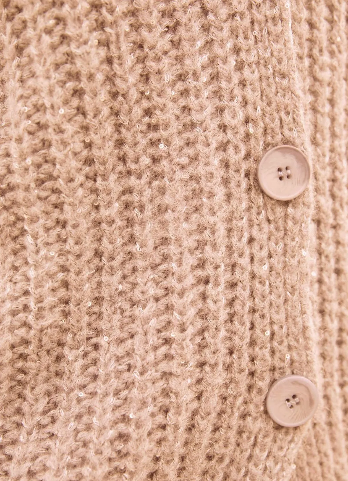 Online Tizia Strickjacke mit Paillettengarn BEIGE MELIERT