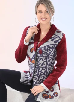 Hot BADER Strickjacke mit platziertem Jacquard-Dessin