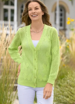 laurakent Strickjacke mit Schmetterling-Dessin LIMETTE
