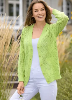 laurakent Strickjacke mit Schmetterling-Dessin LIMETTE