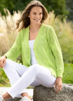 laurakent Strickjacke mit Schmetterling-Dessin LIMETTE