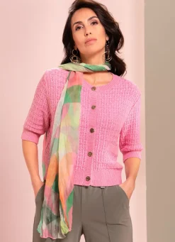 Outlet BADER Strickjacke mit Schmuckknöpfen PINK