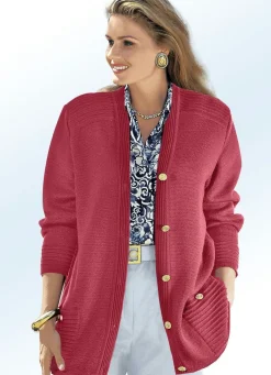 Clearance BADER Strickjacke mit Schurwolle ROT