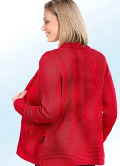 Sale BADER Strickjacke mit Strukturen ROT