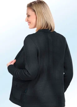New BADER Strickjacke mit Strukturen SCHWARZ