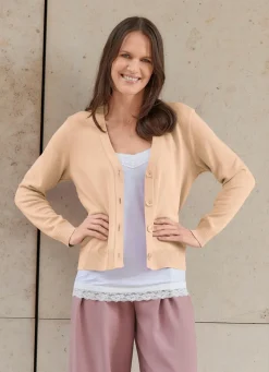 Stilschmiede Strickjacke mit supersoftem Griff BEIGE