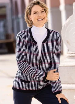 New BADER Strickjacke mit zartem Farbverlauf MARINE-ROSA-MULTICOLOR