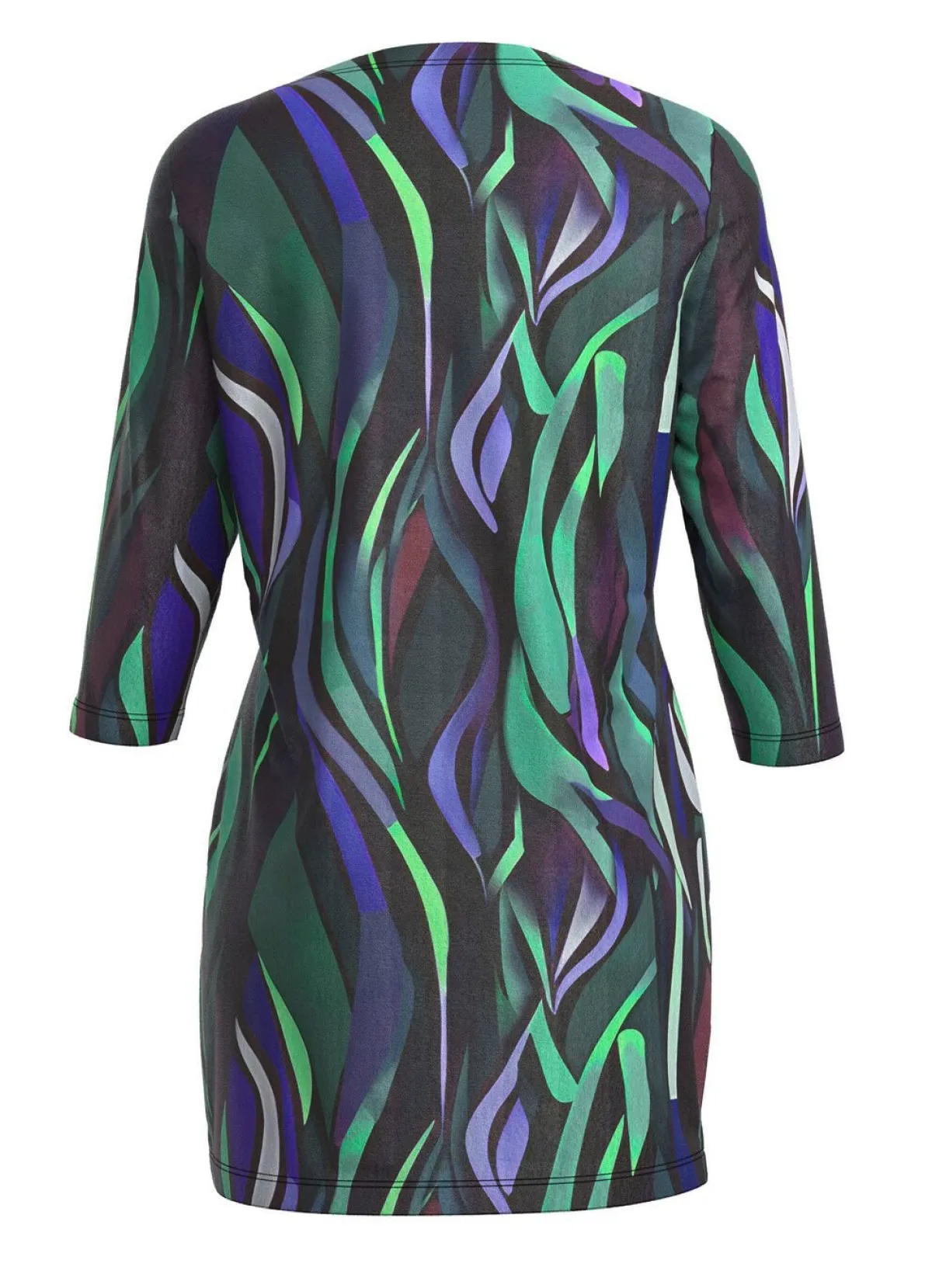 Sale KLAUS MODELLE MADE IN GERMANY Strick-Tunika in Feinstrick SCHWARZ-GRÜN-MULTICOLOR