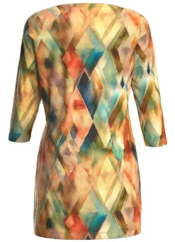 Best KLAUS MODELLE MADE IN GERMANY Strick-Tunika in Feinstrick TERRA-MINT-MULTICOLOR