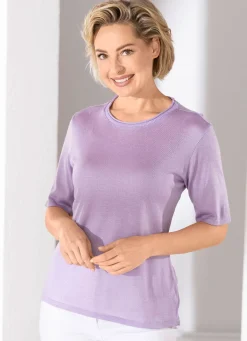 Hot BADER Strick-Twinset mit Mustermix FLIEDER
