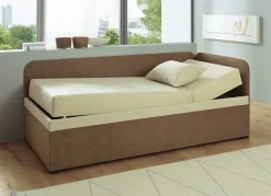 Sale BADER Studioliege mit beidseitig montierbarer Kopf- und Seitenblende CAPPUCCINO-CREME