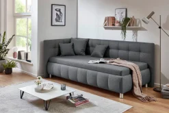 Clearance BADER Studioliege mit Kissen und Bettkasten GRAU