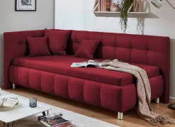 Discount BADER Studioliege mit Kissen und Bettkasten ROT