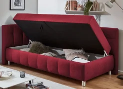 Discount BADER Studioliege mit Kissen und Bettkasten ROT