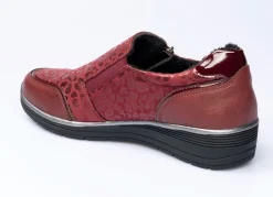 BADER Stylischer Halbschuh im Leo-Look BORDEAUX