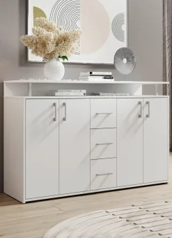 Clearance BADER Stylisches Highboard WEISS
