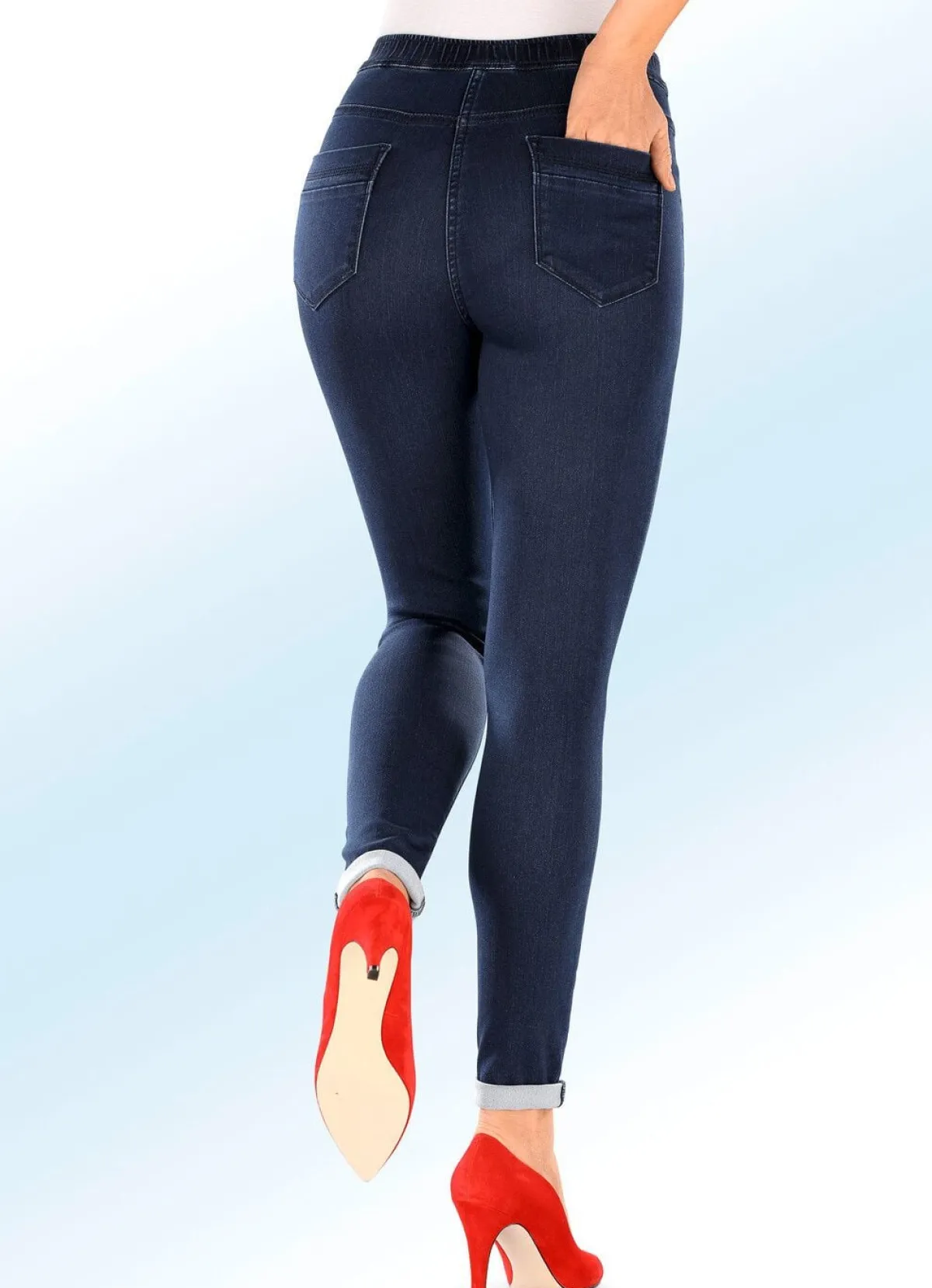 Online BADER Super softe Jegging-Jeans DUNKELBLAU