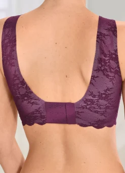 Best ANITA uperbequeer BH au eaticher pitze VIOLETT