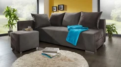 New BADER Superkomfortable Polsterecke mit Hocker BRAUN-BEIGE