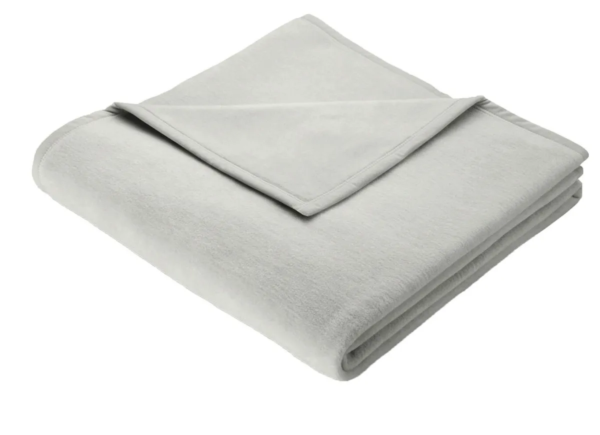 New BORBO Supersofte Schlafdecke von aus reiner Baumwolle SILBER