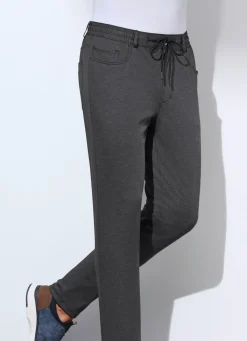 BADER Superstretch-Hose mit Gummibund in 3 Farben ANTHRAZIT MELIERT