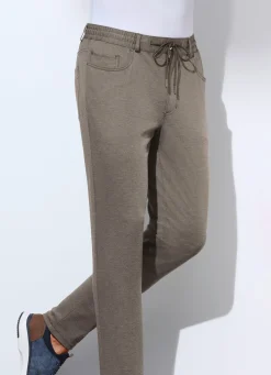 BADER Superstretch-Hose mit Gummibund in 3 Farben SCHLAMM MELIERT