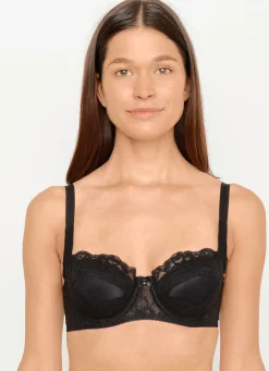 Hot BADER Susa Dirndl-BH mit Außenträgern SCHWARZ