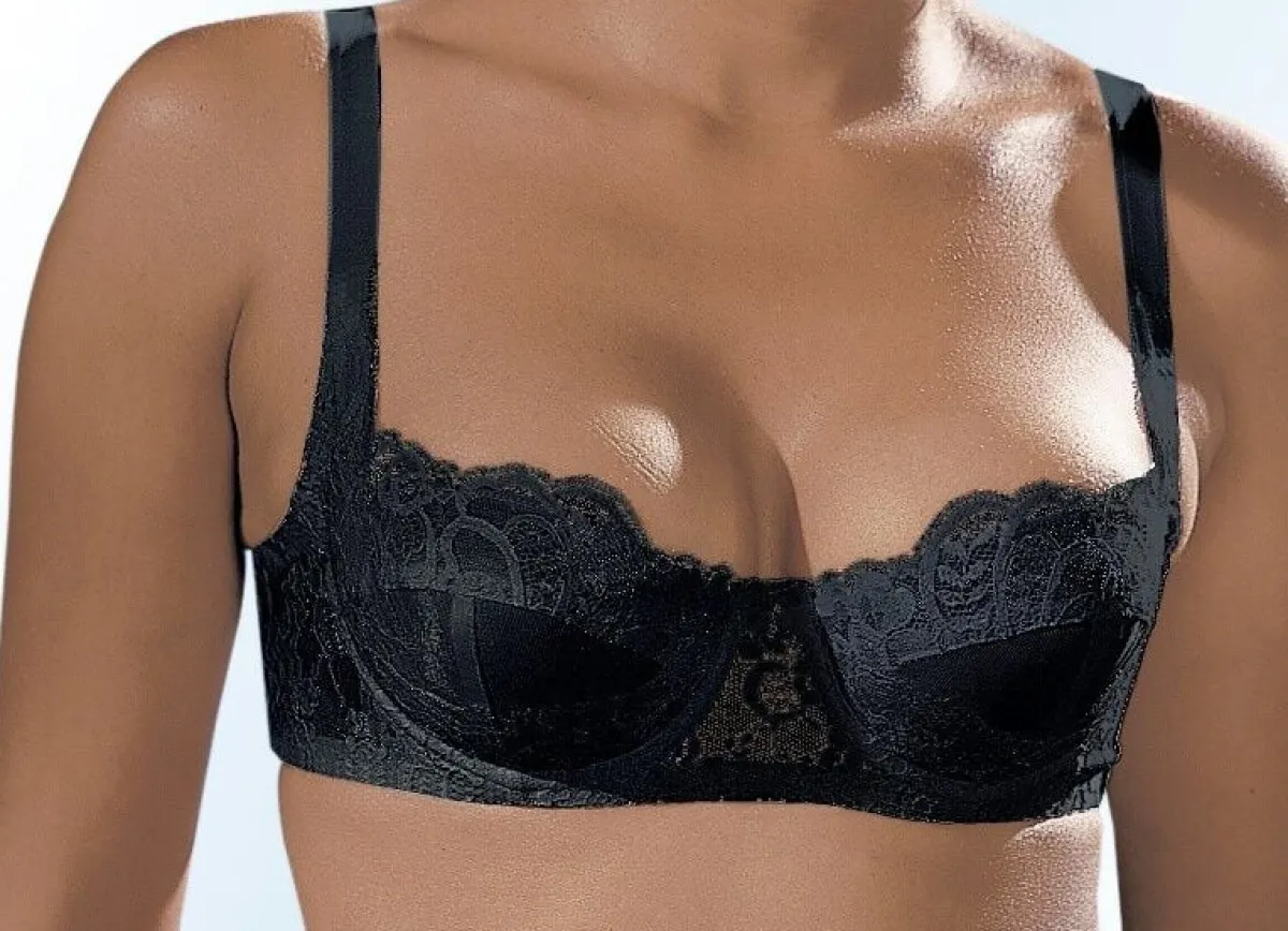 Hot BADER Susa Dirndl-BH mit Außenträgern SCHWARZ