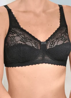 Outlet BADER Susa BH mit hübscher Elastikspitze SCHWARZ