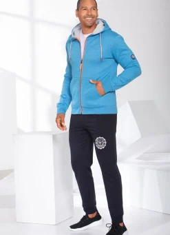 Online BADER Sweatjacke mit Kapuze AQUA MELIERT