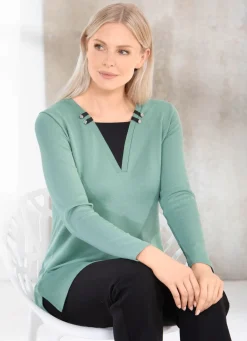 Discount BADER Sweatshirt mit hohem Tragekomfort SALBEI